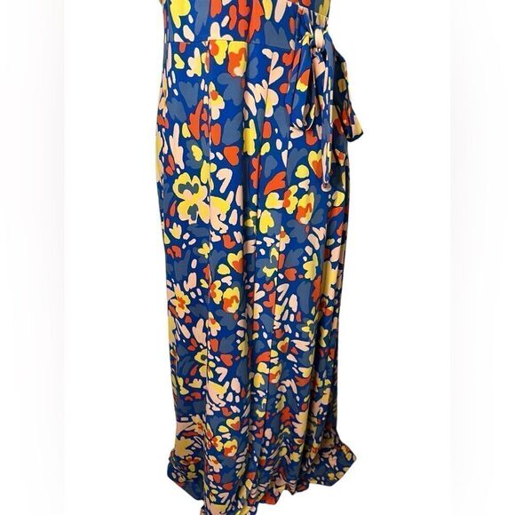 NWT 41 HAWTHORN FLORAL/TROPICAL FAUX WRAP MAXI DRESS WOMENS SIZE LARGE - Picture 8 of 13